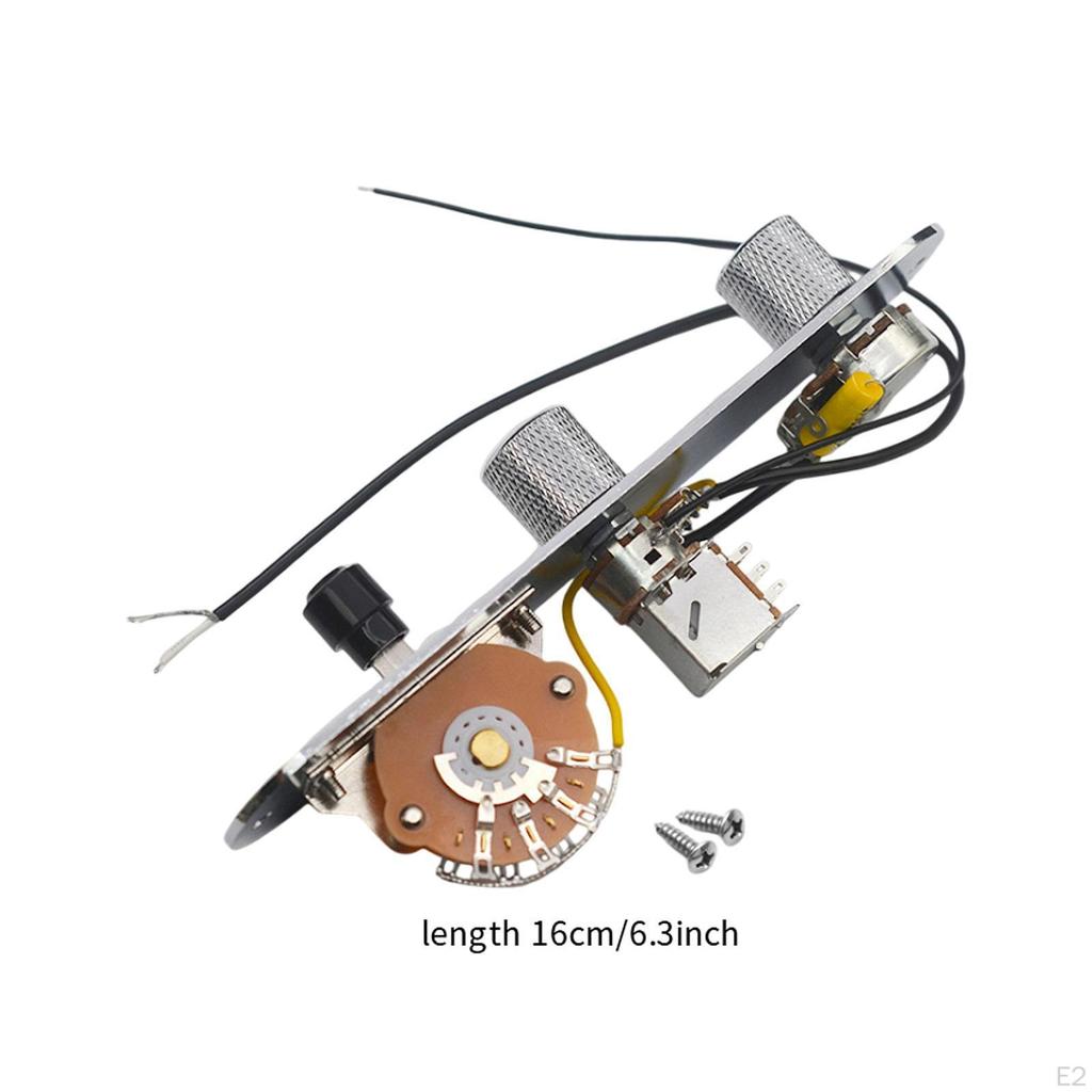 Панель управления электрогитары с проводами, ручки громкости и тона, 3-позиционный переключатель с проводами