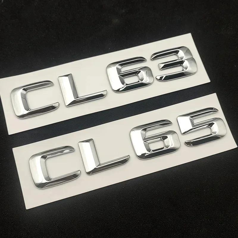 Letters Stickers ABS For Mercedes-Benz CL55 CL65 CL63 W216 Emblem Badge 3D Logo Decal ABS Chrome Car Trunk Auto Accessories UX0
