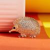 Fashion Cute Gold Color Rhinestone Hedgehog Brooch For Women Clothing Accessories Corsage Brooches Gift