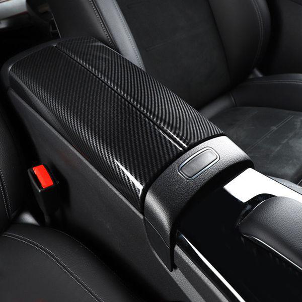2-Piece Armrest Box Frame Cover Trim for 19-20 Mercedes-Benz B/GLB Class W247/X247
