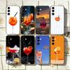 Чехол для телефона Aperol S-Spritz для Samsung Galaxy A73,A72,A71,A70,A53,A52,A51,Другие Мягкий Черный Чехол