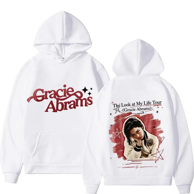 Gracie Abrams Look at My Life Crewneck Hoodies Men Women Harajuku Hip Hop Gothic Oversized Sweatshirt Perfect for Commute & Loungewear