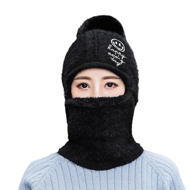 Флисовая утолщенная цельная шерстяная шапка женская зимняя холодная шарф цельная шапка для улицы для велоспорта шапка из шерстяной смеси