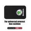 Car Armrest Box Pad Suede Auto Armrest Mat Car Accessories For Skoda Octavia Superb RAPID FABIA KAMIQ KAROQ KODIAQ YETI  WE7