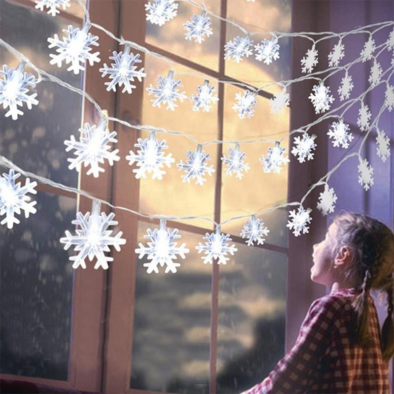 Snowflake LED Light Christmas Decor For Home Hanging Garland Christmas Ornaments Xmas Tree Decor Noel Navidad 2024 New Year 2024