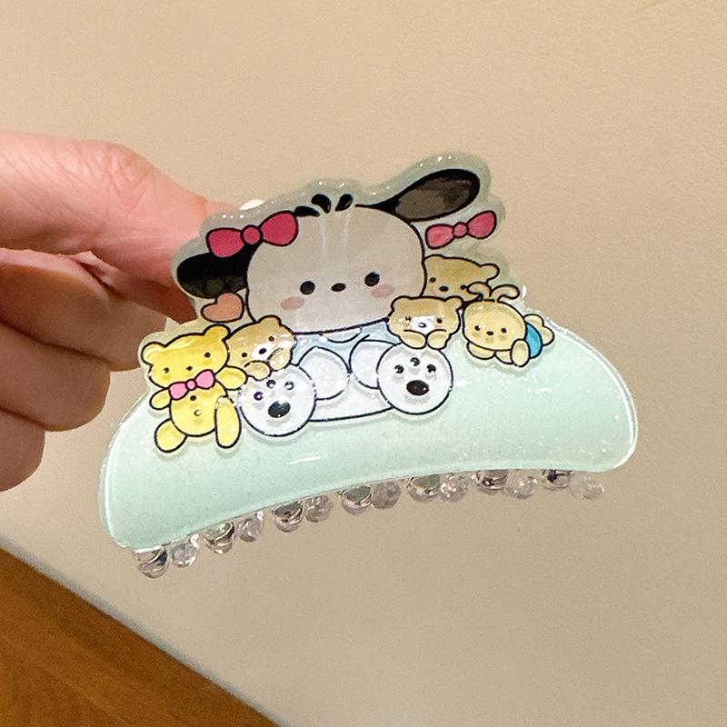 Sanrio Акриловые зажимы для волос Hello Kitty Cinnamoroll Kuromi Зажим для волос Клешня акулы Аксессуары для волос Подарки на день рождения для девочек