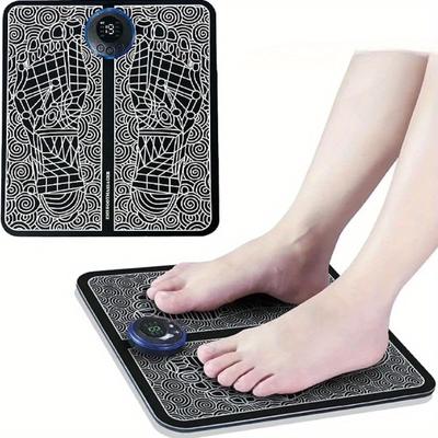 Перезаряжаемый USB-массажер для ног, электронный стимулятор мышц ног EMS с дистанционным управлением, импульсный массажный коврик из АБС-пластика, идеальный подарок для семьи, праздников,