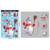 Multicolor Cartoon Santa Glass Decals Decorative Static Sticker  Home Decoration
