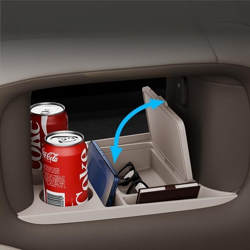 For IM LS6 2026 Central Control Under Armrest Box Lower Silicone Storage Box with Cover Cup Holder Case Modified Accessories