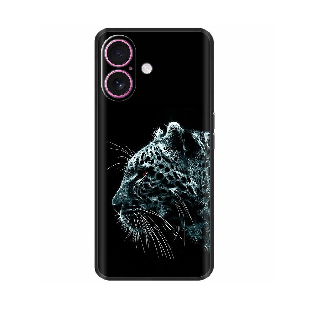 Для iPhone 16 Чехол 16 Pro Силиконовый ТПУ Черный Матовый Чехол для Телефона Для Apple iPhone 16 Pro Max Чехол-Бампер для iPhone16 Plus