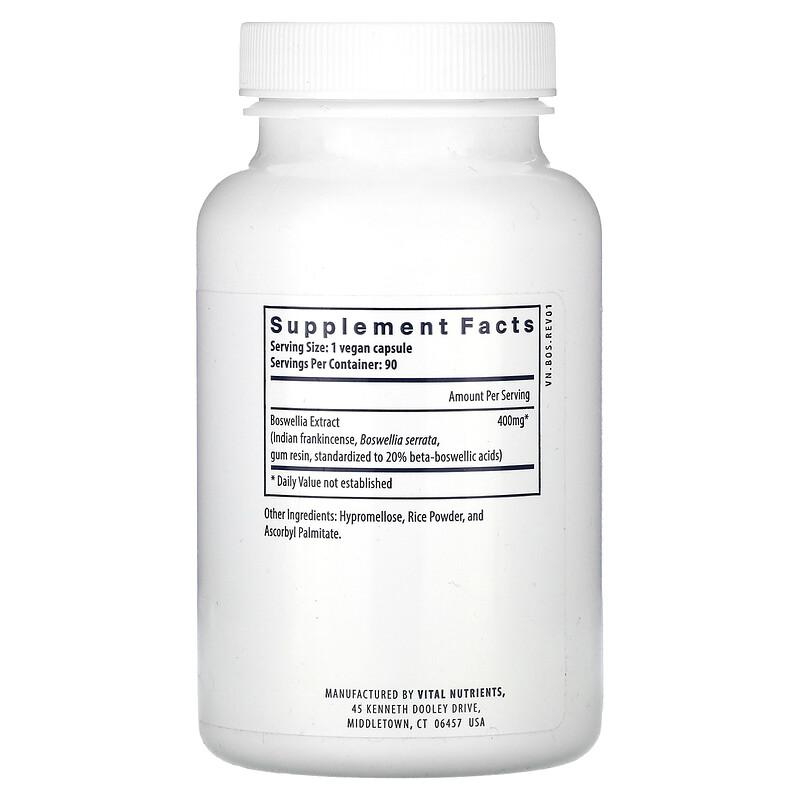 Boswellia Extract, 90 Vegan Capsules (400 mg per Capsule)