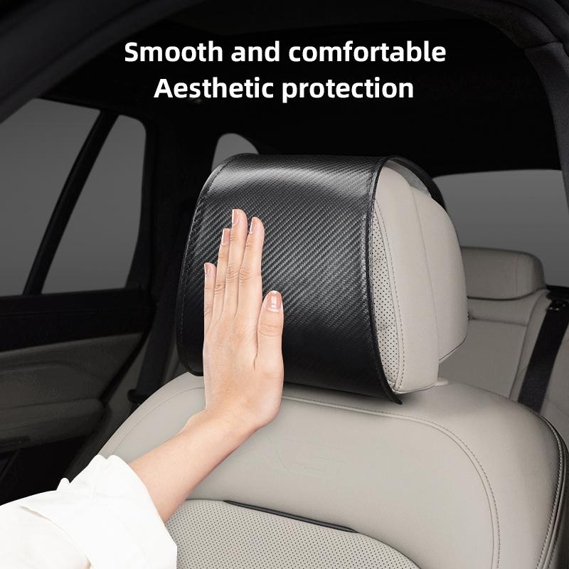 Car Seat Headrest Pillow Protector Cover Accessories For Porsche Cayenne Panamera Macan 911 718 Taycan Boxster Cayman 918 Pajun