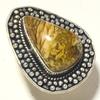Picture Jasper Gemstone Handmade Ethnic Birthday Gift Jewelry Ring 7.25" k8P61