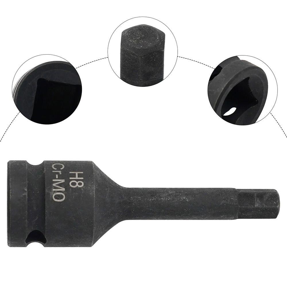 1 шт. Метрический хвостовик 1/2 дюйма Адаптер для торцевой головки для электродрели Длинная торцевая головка Гаечный ключ Шестигранная торцевая головка