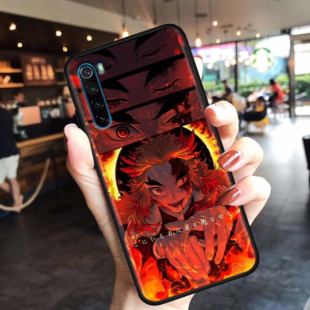Анимационный чехол для телефона Girl Anime Demon killer для Redmi Note 10 11 11S 11E 7 8 8T 9 9S 9T Pro Plus 4G 5G, черный мягкий чехол
