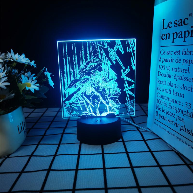 Светодиодный ночник Neon Genesis Evangelion: Цветная сенсорная 3D акриловая фигурка с дистанционным управлением