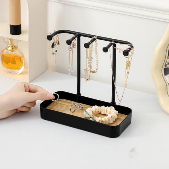 Настольная стойка для ювелирных изделий, съемная подставка для ювелирных изделий, поднос, практичные серьги, ожерелья, кольца, стеллаж для хранения для дома