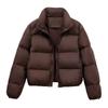 Womens Short Puffer Coat KENDALL Style Thick Warm Zip-Up Cotton Jacket Fashion Casual Outerwear