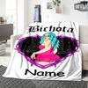 Customiz Name Personality singer Karol G Blanket Soft &Warm Sofa Office Bed Travel Lunch Break Blanket, Gift Suitable All Seasons