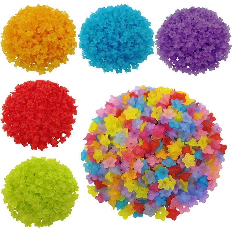 DIY Jewelry Making Fashion Morning Gory Flower Beads Caps Acrylic Multicolor Handmade Accessories Findings
