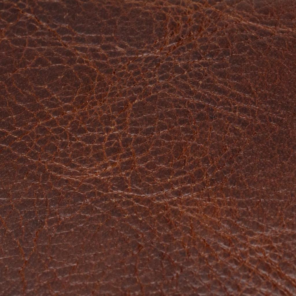 Pearl Genuine Leather Eyeglass Case with Magnetic Button Semi-Hard Closure, Brown, HFD-18