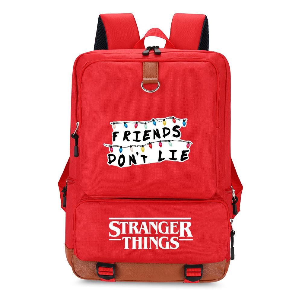 American Tv Stranger Things Stranger Things Backpack Student Backpack Elementary And Secondary School School Bag