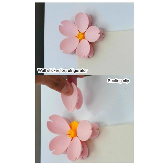 Клип Двухслойные цветы Магнитные магниты на холодильник Запечатыватель пакетов для закусок