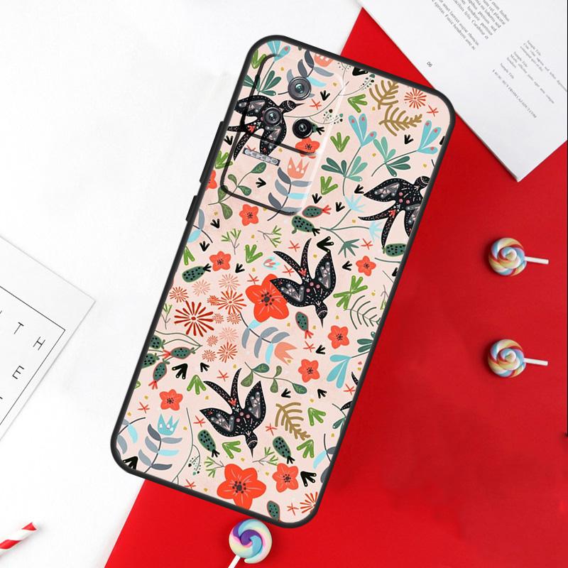 Чехол 'Садовые птицы' для Xiaomi 13T 11T 12T 14T Pro 13 14 15 Ultra POCO X7 Pro X3 X5 X6 F5 F6 M6 Pro