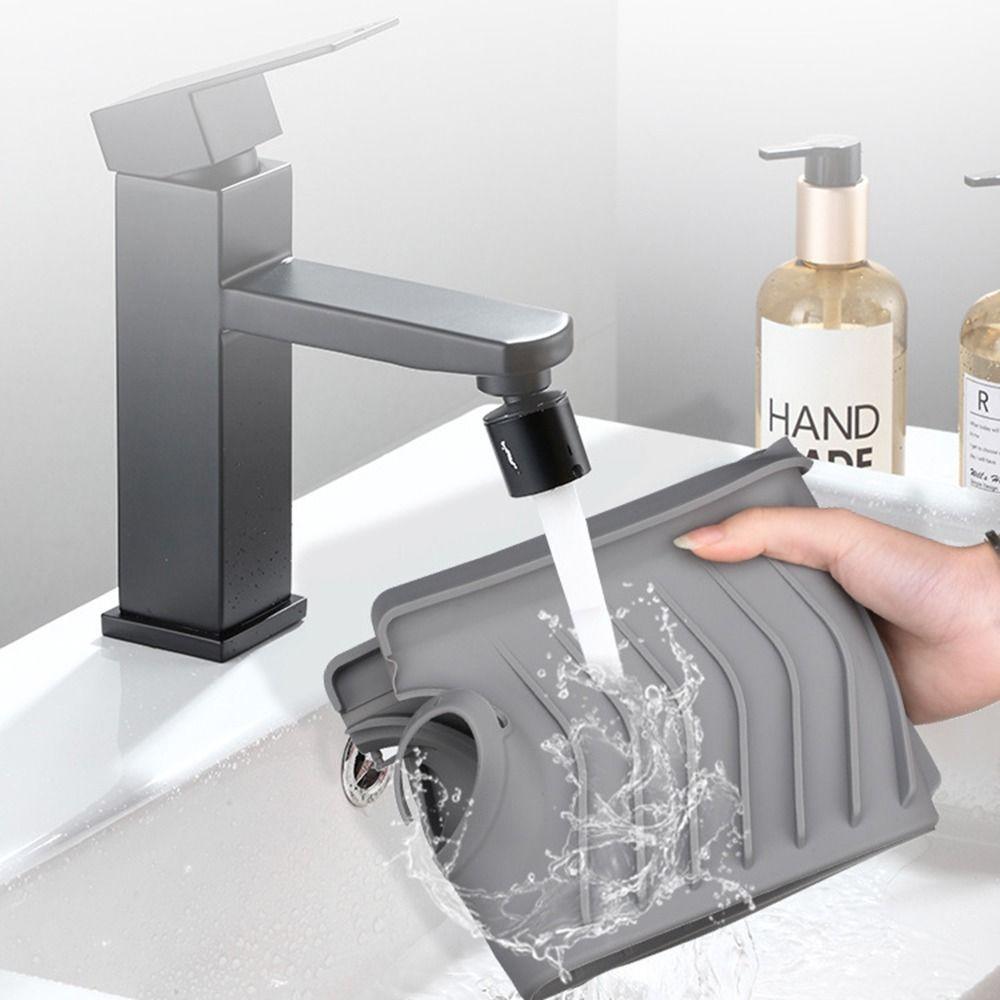 Quick Dry Silicone Splash Guard Reusable Sink Splash Mat Faucet Splash Catcher  Behind Faucet