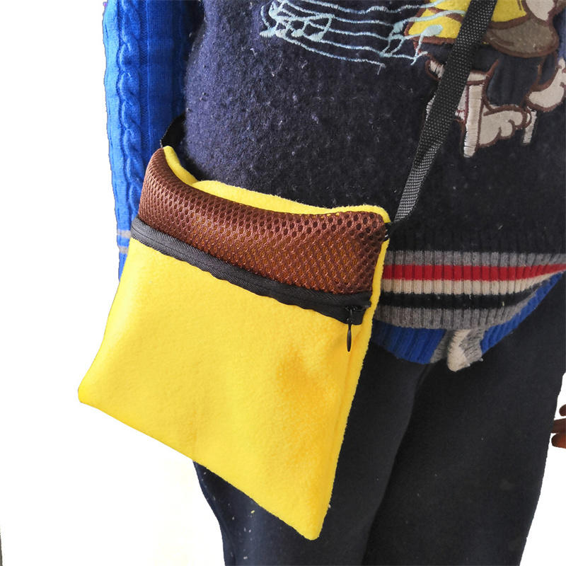 1 шт. Сумка-переноска для маленьких питомцев, сумка-шлейка для хомяка, спальный мешок для хомяка, двухслойный плюшевый, теплый, удобный, зимние принадлежности, подходит для хомяков, песчанок