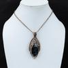 Larvikite Gemstone Pure Copper Wire Wrapped Handmade Jewelry Pendant
