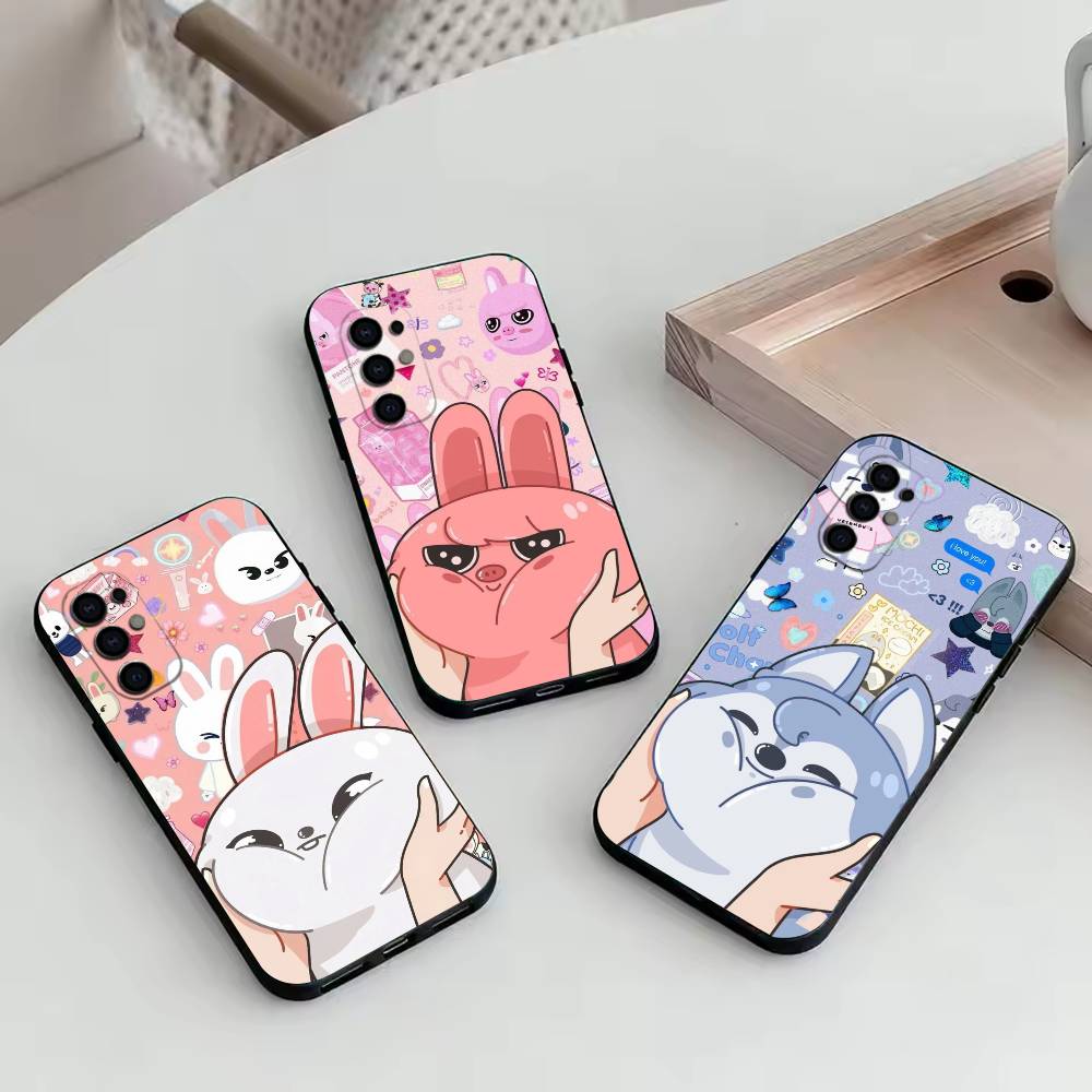 SK-SKZOO Stray Kids-s Чехол для телефона Samsung S25,S24,S21,S22,S23,S30,Ultra,S20,Plus,Fe, Мягкий силиконовый Черный чехол