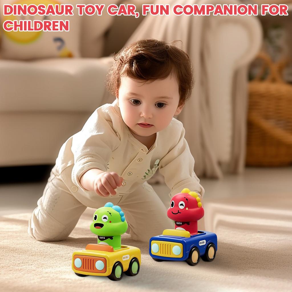 Игрушки для машинок-динозавров для малышей в возрасте от 1 до 3 лет, гоночные машинки для малышей-животных, наборы игрушечных машинок для малышей