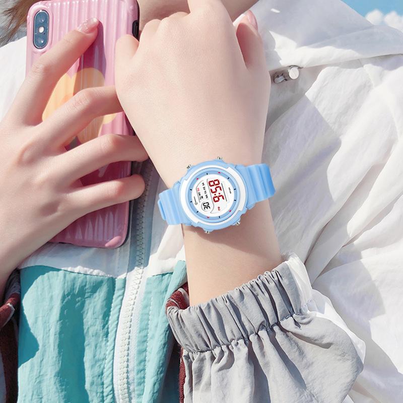 UTHAI CQ421 Детские часы Ночник Спортивные Светодиодная подсветка Водонепроницаемость 30 метров Многофункциональные Электронные часы Часы Подарок