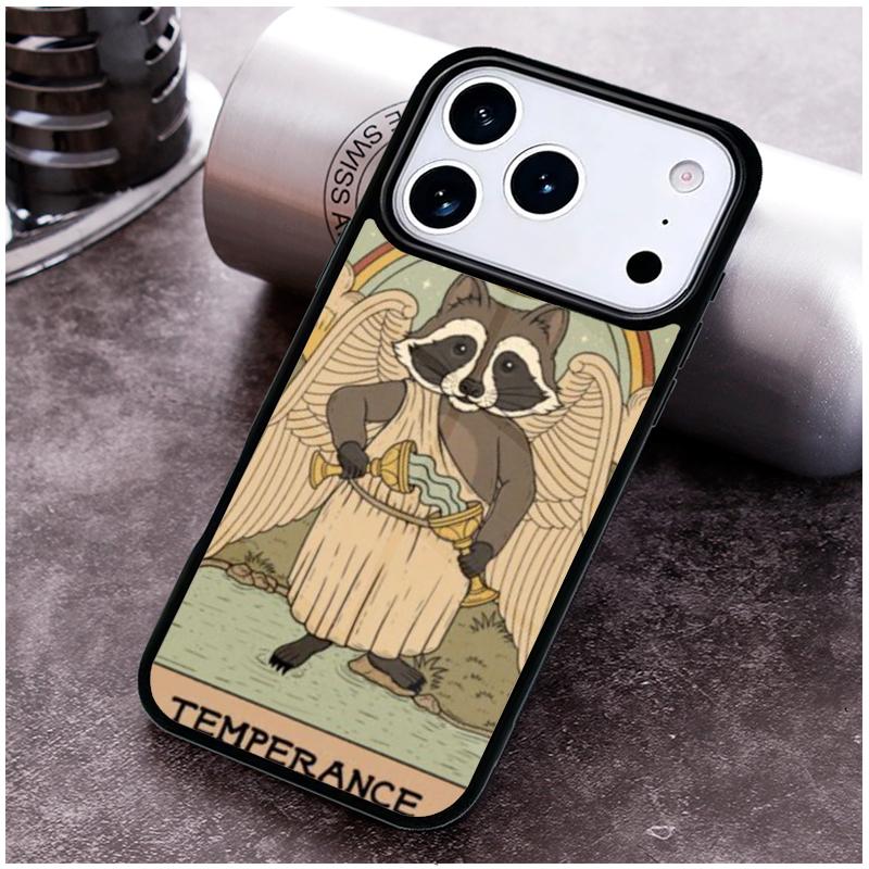 Чехол для телефона Raccoon Art Tarot для iPhone 17 16 15 Pro Max Air 14 13 12 11 Plus Ударопрочный Capa Cover