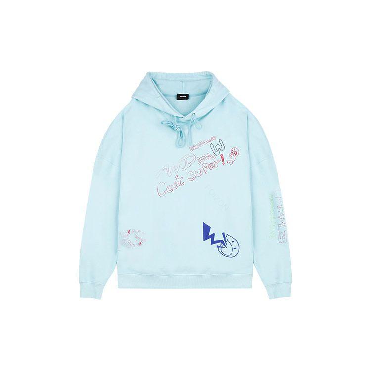 We11done Graffiti V1 Hoodie Mint Unisex Tops Green WD-TH0-21-528-U-MT