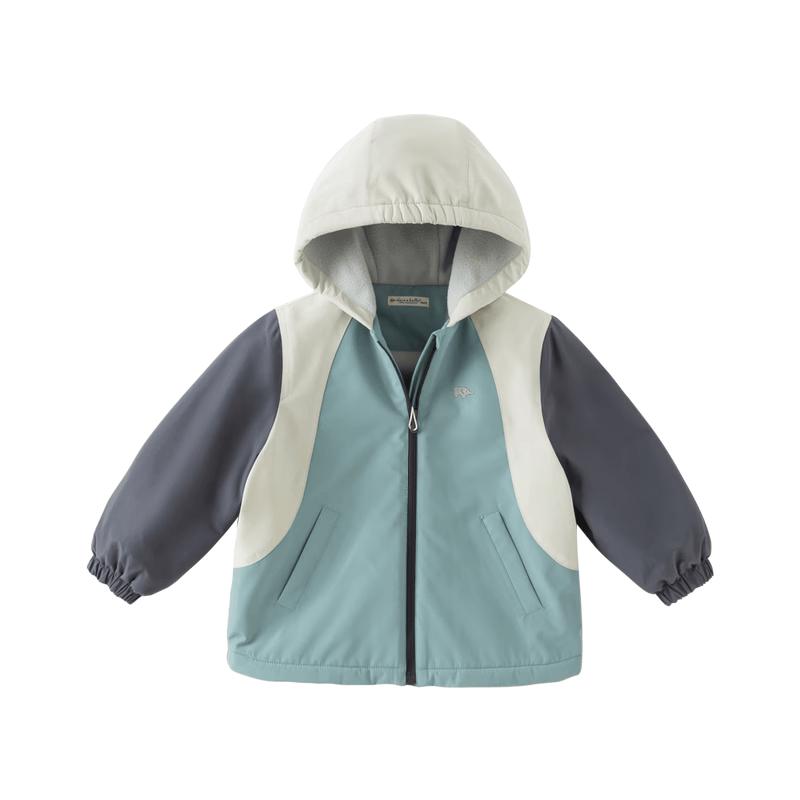 DAVE&BELLA Kids' 3-in-1 Waterproof Windproof Hooded Jacket