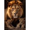 Nature Wildlife Canvas Art Print  Lions Tigers Wolf Coyote Leopard Polar Bear Family  HD Poster for Living Room Wall