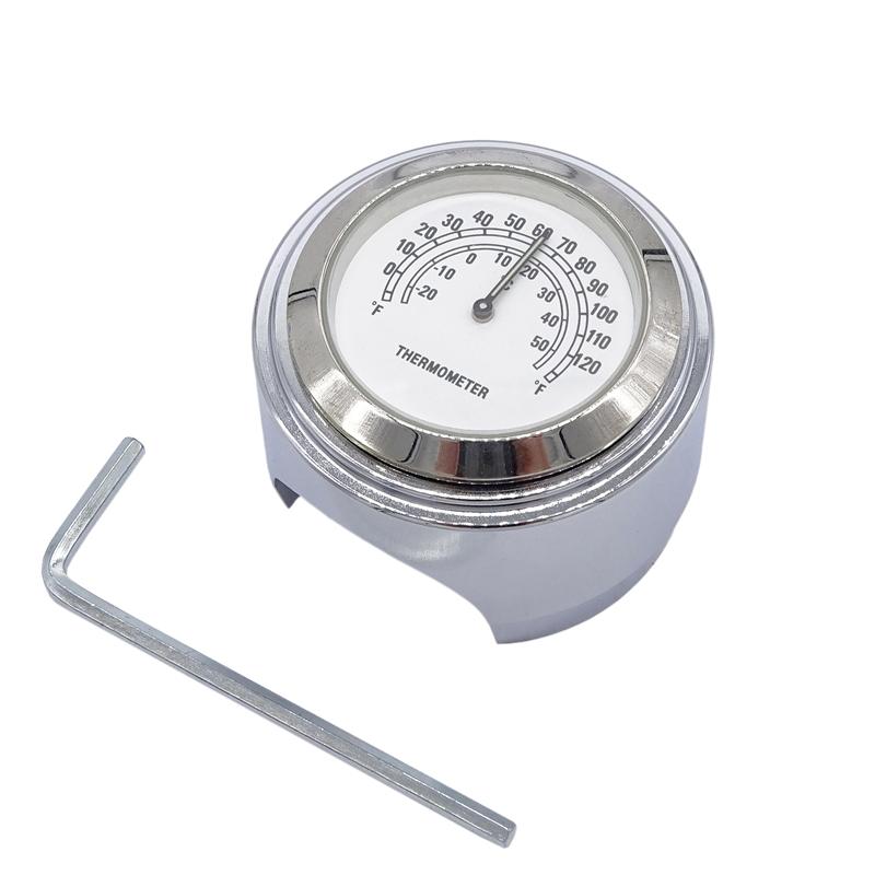 Универсальные часы-термометр на руль мотоцикла 22/25 мм, водонепроницаемые часы для мотоцикла, аксессуары для мотоциклов Harley