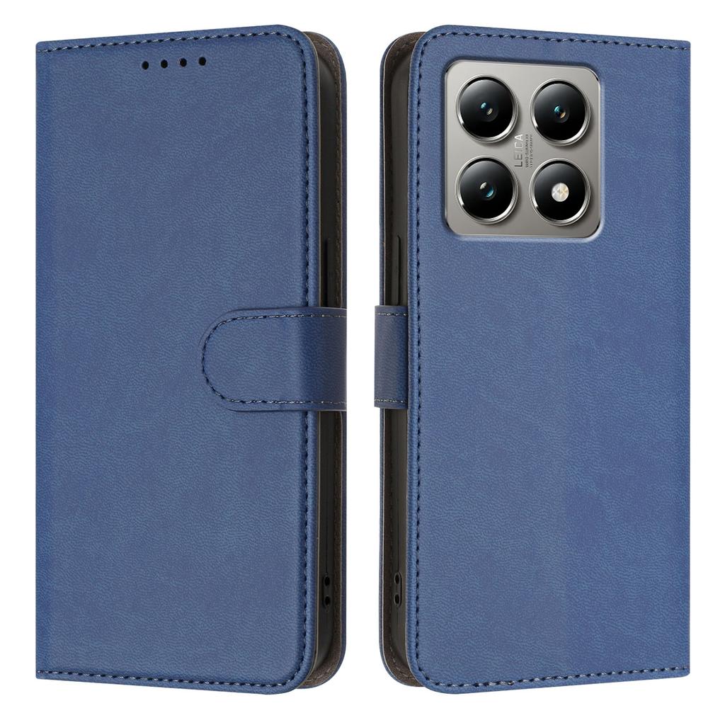 For Xiaomi 15T Leather Case Solid Color Phone Cover with Wallet