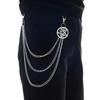 European-American Punk Retro Pentagram Pendant Chain - Hip-hop Multi-layer Metal Waist Accessory