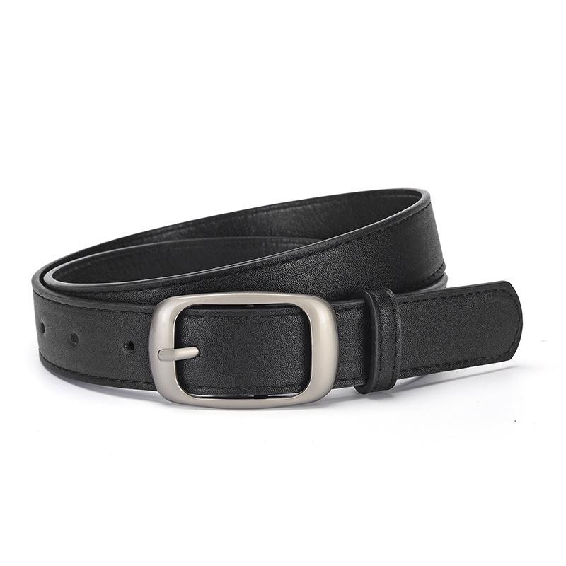 Шикарный унисекс кожаный ремень из ПУ с декоративной пряжкой – Универсальный и стильный для образа высокого класса.