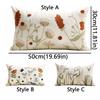 Pastoral Floral Embroidered Cushion Cover Canvas Decorative Pillow Case  Living Room