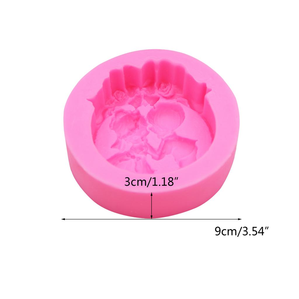 Candle Moulds Candle Making Tools Clay Mould Crafts Moulds Girl and Boy Shaped Silicone Material for Hand-Making Lover