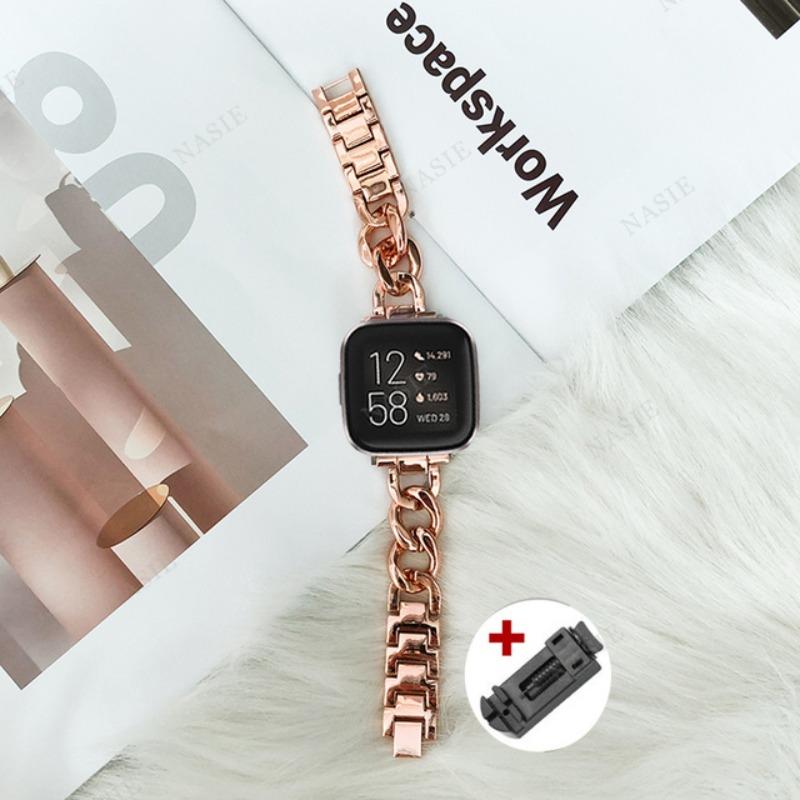 Металлический ремешок для Fitbit Versa 1/Versa 2/versa 3/Versa 4 Band Роскошный браслет-браслет для Fitbit Versa Lite/Sense 2 Strap