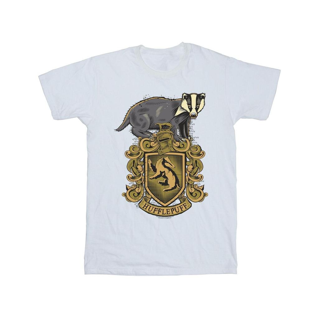 Harry Potter Mens Hufflepuff Sketch Crest T-Shirt