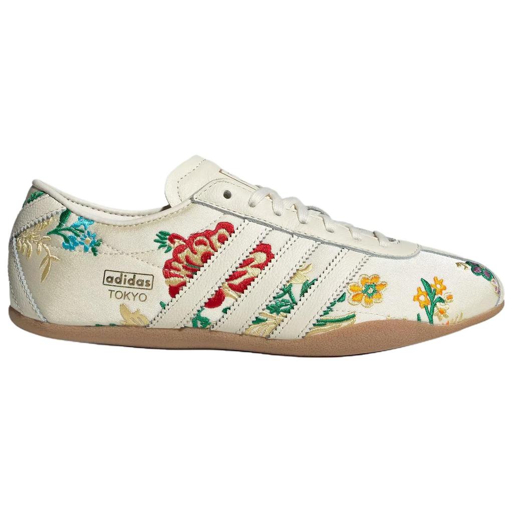 Adidas Пакет вышивки «Токио» - Кроссовки женские кремово-белые с золотистым металликом и резиновой подошвой JQ1687