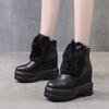 Новые массивные ботинки, женские непромокаемые ботинки на кроличьем меху, теплые кроссовки на высокой платформе, зимние кожаные зимние ботинки, ботильоны на толстой подошве