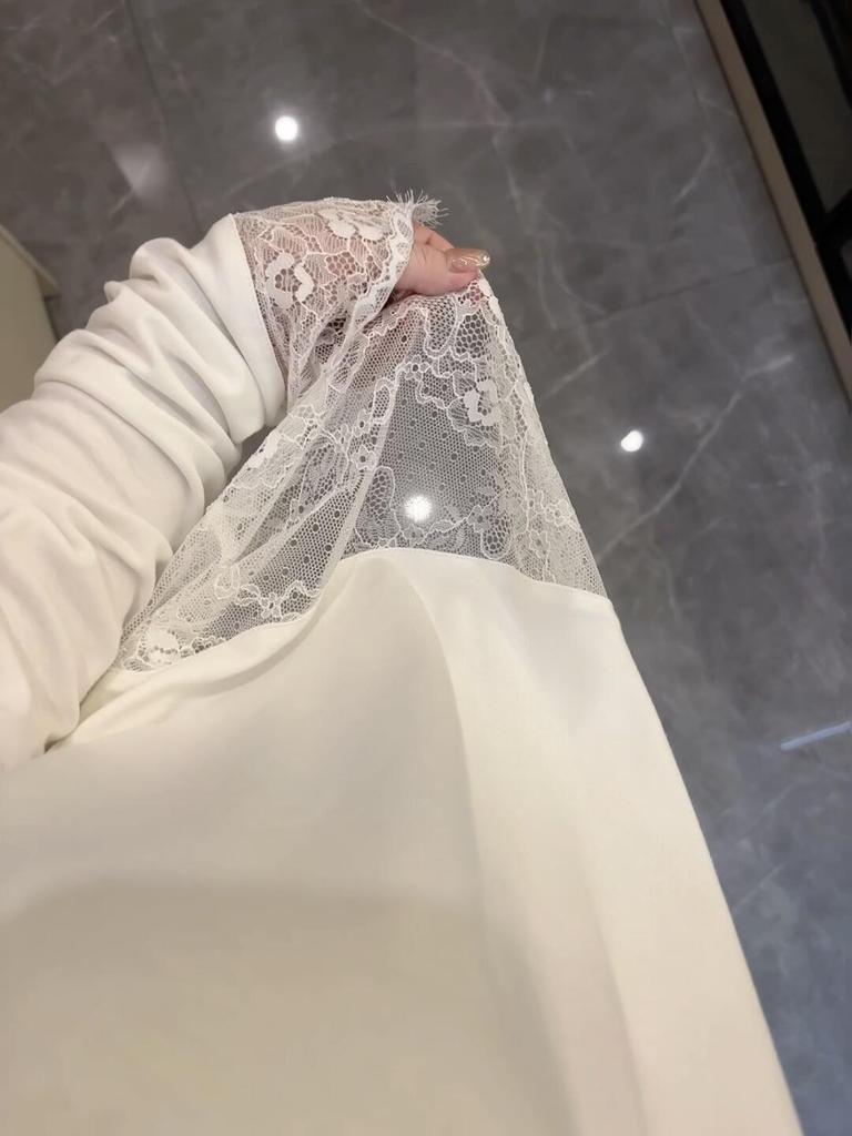 White Moon Beauty Women's Long Sleeve Modal Cotton Homewear with Pads - Loose Fit, Soft Spring/Fall Loungewear