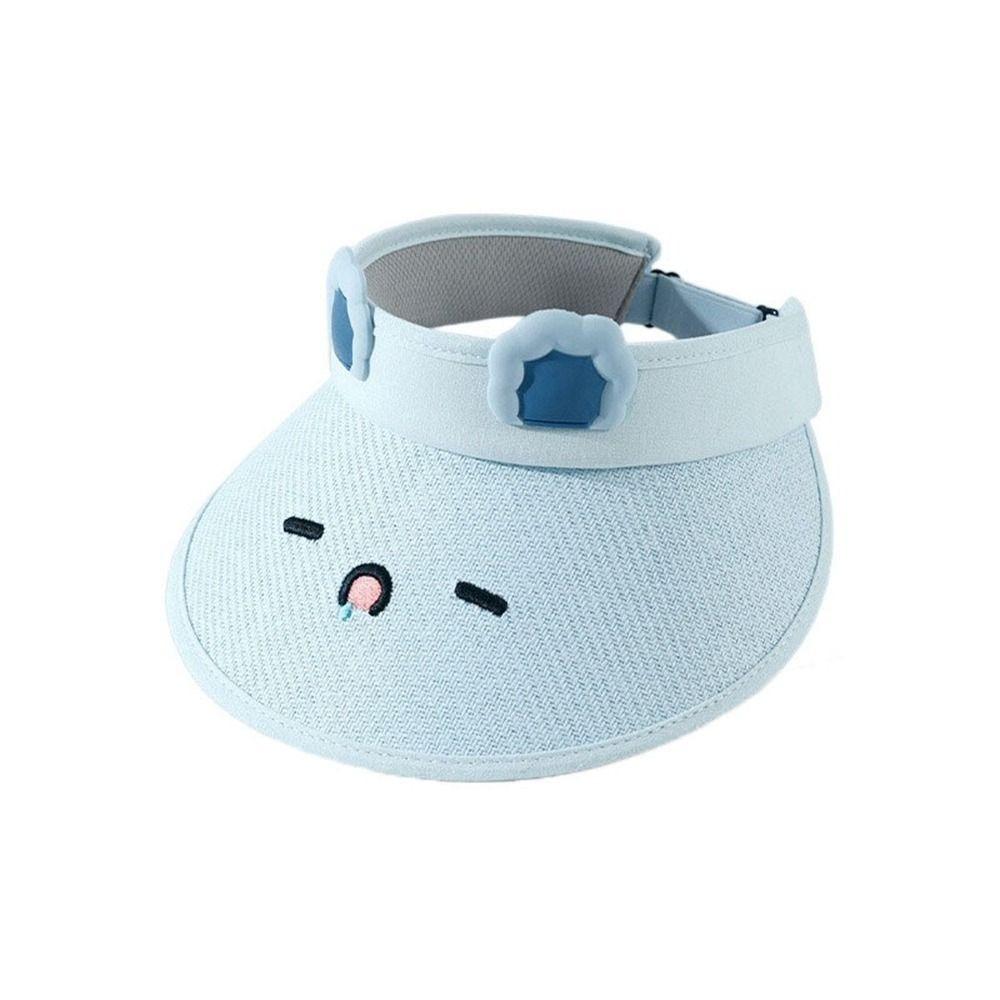 Adjustable Sun Visor Hat Large Brim Sunscreen Cap Lovely Empty Top Cap Boys Girls